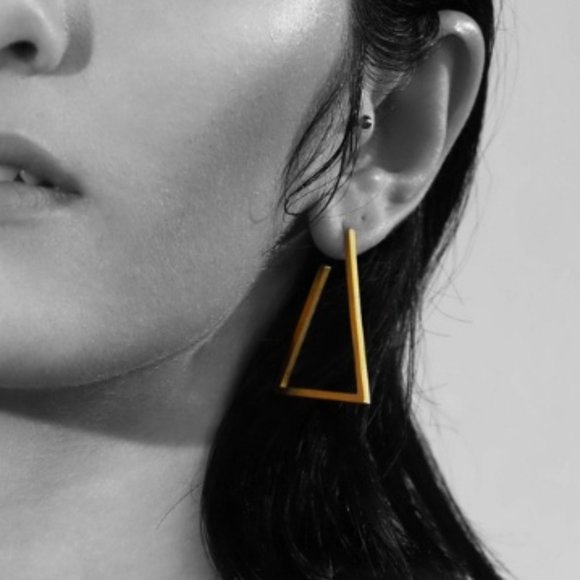 NEW 18K Gold Plated Stainless Steel Earring - Picture 2 of 3
